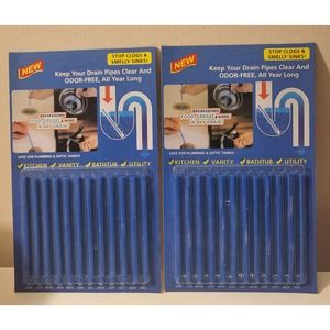 Drain Cleaner & Deodorizer Sticks- 2 Packs of 12